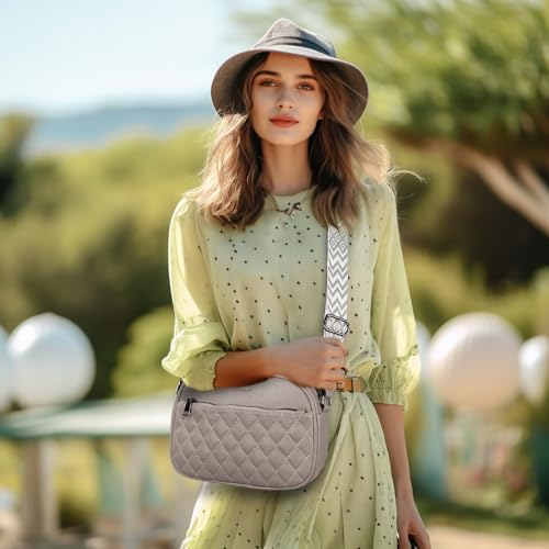 Image of TANTOMI Crossbody Purses for Women Leather Purse Shoulder Handbags with Wide Strap, Small Crossbody Bags for Women Travel