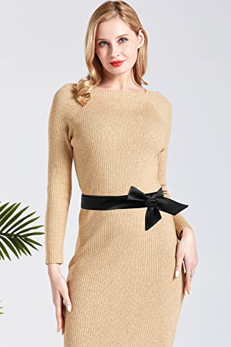 TeeYee Women OBI Belt Fashion Solid Color PU Leather Waist Band 67 in Extra Size3