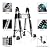 sexaoalx Telescoping Extension Ladder, Stainless Steel Folding Telescopic Ladder, 330lbs Max Capacity,Non-Slip Sturdy Multi-Purpose Telescope Portable Ladder for Home or RV Outdoor Work 1
