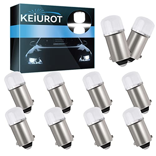 GE44 47 Bulb 755 756 1893 1895 1847 Bulb T47 Bulb BA9S DC AC 6.3V 6V Led Bulb for Pinball Machine Led Bulbs Guitar Amplifier White Pack of 10