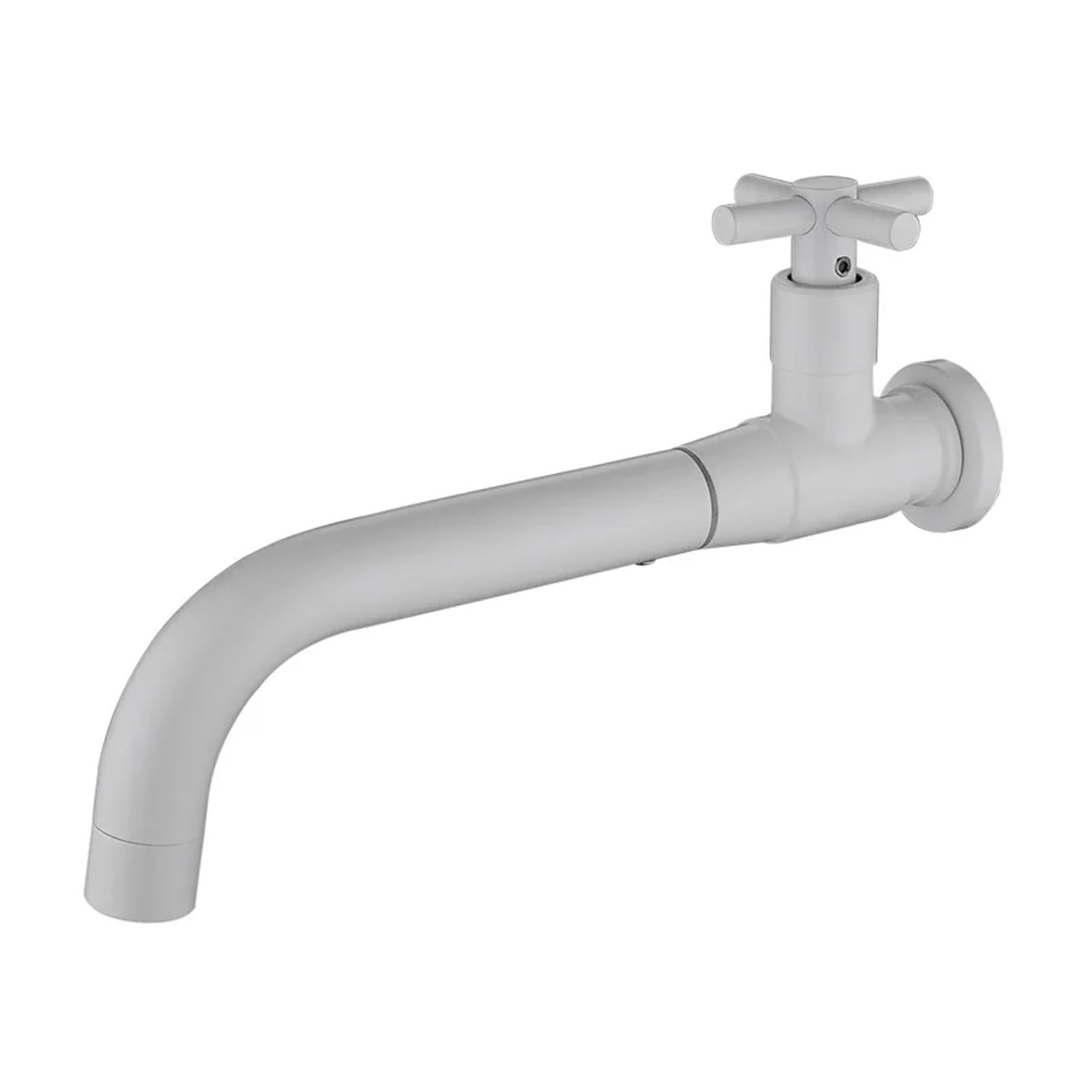 Robinet mural pour lave-mains de salle de bains blanc et pivotant