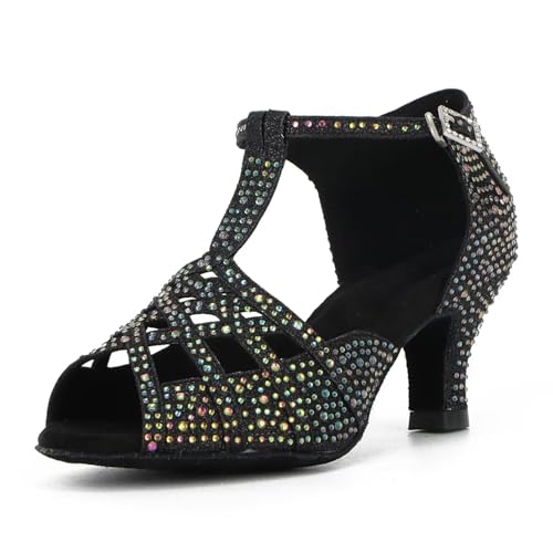 Chaussures de danse latine strass stables pour salsa et bal
