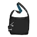 ChicoBag Sling rePETe Crossbody Hands-free, Large Open Top Messenger Style Shopping Bag with Pouch, Storm Black