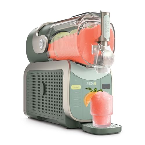 Ninja SLUSHi XL Slush-Eismaschine mit SlushAssist-Technologie großes Fassungsvermögen von 3 7 l (maximale Füllmenge 2.840 ml) für Slush gefrorene Cocktails und mehr Grün FS601EUGN