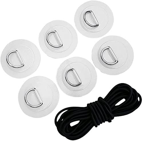 Namvo Paddle Board Patch SUP Bungee Deck Rigging Kit mit 6 Stück D-Ring Patch und elastischer STO?Schnur für PVC aufblasbares Boot Deck Befestigungsset Kajak Zubeh?r Namvo Paddle Board Patch SUP Bungee Deck Rigging Kit mit 6 Stück D-Ring Patch und elastischer STO?Schnur für PVC aufblasbares Boot Deck Befestigungsset Kajak Zubeh?r
