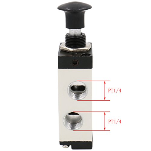 Heschen 4R210-08 Metall Handventil 5-Wege 2-Position 1/4 PT Aluminium Körper Silber