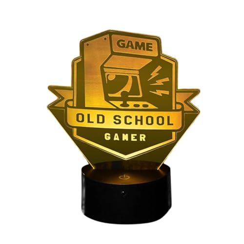 Luminária de Led 16 cores e controle remoto - Geek Old School Gam...