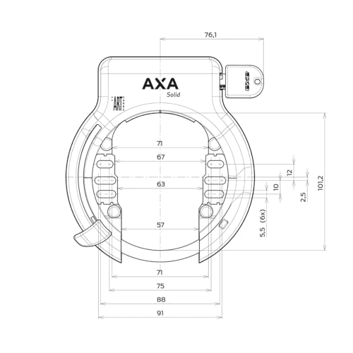 Antivol de cadre AXA Solid cadenas de roue velo noir securite 12 15 - 5