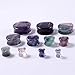 CHUANCI Pair Aurora Fluorite Saddle Ear Flesh Tunnel Plugs Stone Double Flared Ear Expander Ear Gauges Ear Weights Body Piercing Jewelry (One Pair,1.2‘’(30mm))