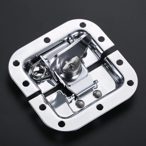 Metal Twist Latch Box Hasps Buckle for Aluminum Tool Case Air Buckle Toolbox Locked 82x77mm 2Pcs