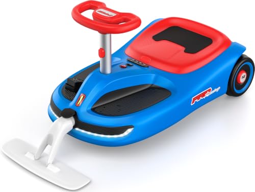 LIGIANT 12V Electric Wiggle Car with Pedal, Kids Ride On Car with Clean Fun, Rechargeable 2 in 1 Swing Car, 2 Speeds up to 4 MPH, LED Lights, Music, Ideal Gift for 3+