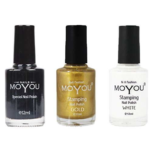 MoYou Nails Lot de 3 vernis à ongles pour créer motifs