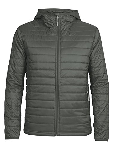 Icebreaker Merino Men's Stratus Long Sleeve Zip Hooded Jacket, Cargo, X-Large