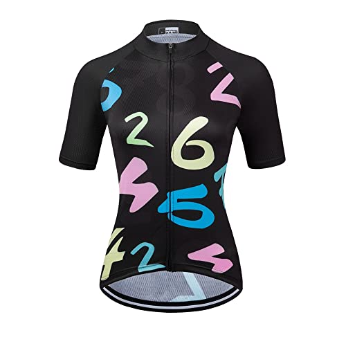 Terno feminino de jérsei de ciclismo de manga curta de verão (top + shorts), 1, 3G