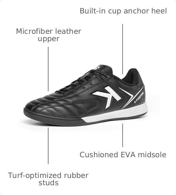 Image of KELME Turf Soccer Shoes Men Indoor Soccer Cleats for Womens Trainer Futsal Football Cleats Sneakers for Youth