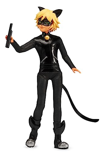 Bandai – Miraculous Ladybug – Mannequin Puppe 26 cm – Cat Noir – Offizielle Miraculous Lizenz – Gelenkige Cat Noir Vinylkostüm Puppe… – Ansicht 5
