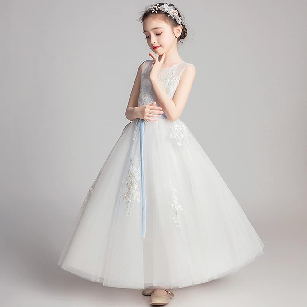 [SSUPTEMBER2] キッズ 子供 ロングドレス ワンピース フォーマル 綿裏地 プリンセス お姫様 お嬢様 ガールズ ジュニ