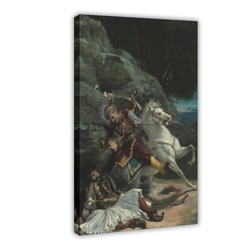 Combat d'un grec et d'un turc poster Horace Vernet pour salon élégant