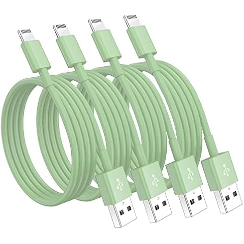 4 Pack [Apple MFi Certified] Apple Charging Cables 3ft, iPhone Chargers Lightning Cable 3 Foot, Fast iPhone Charging Cord for iPhone 12/11/11Pro/11Max/ X/XS/XR/XS Max/8/7, ipad(Green) Cover