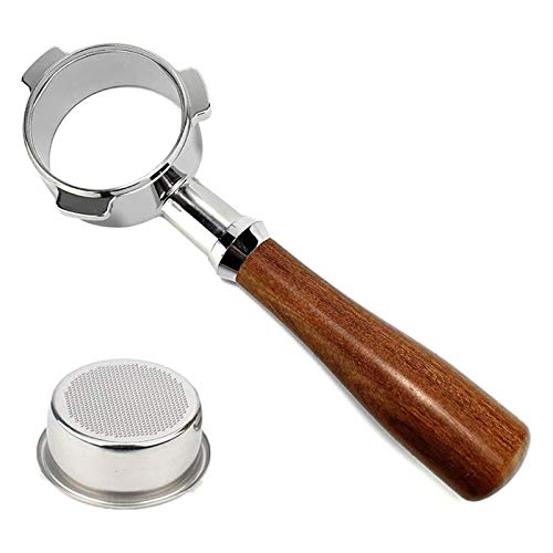 portafiltro Tenedor De Filtro Sin Fondo De Café De 54 Mm con Cesta, Acero Inoxidable Espresso Máquina De Reemplazo De…