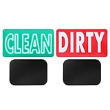 Mikikit Geschirrspüler Magnet Schild „sauber/schmutzig“ Doppelseitig Magnetisch Robustes Kunststoffmaterial für Küche Wäscherei Leicht Umklappbar Rutschfest
