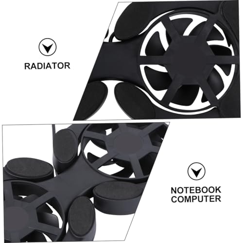 Base portátil plegable para laptop con ventiladores duales USB miniatura 7