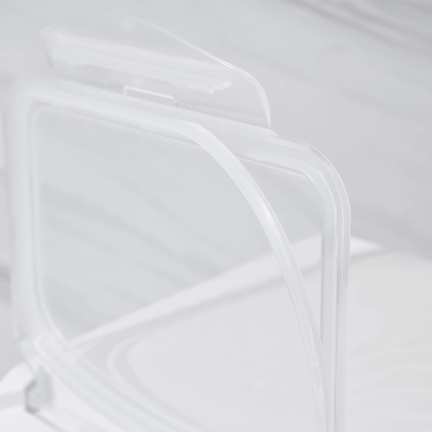 HANAMYA Contenedor de almacenamiento de alimentos con taza medidora, sin BPA, 50 tazas, para arroz, grano, comida para mascotas, harina, transparente, 2 unidades