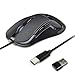 Produktbild USB-C Maus, Sunwe Kabelgebundene Maus & C USB-Maus für MacBook Pro 2016, 4 DPI Stufen verstellbar, kompatibel mit allen USB C Port Tablet und Handys - schwarz