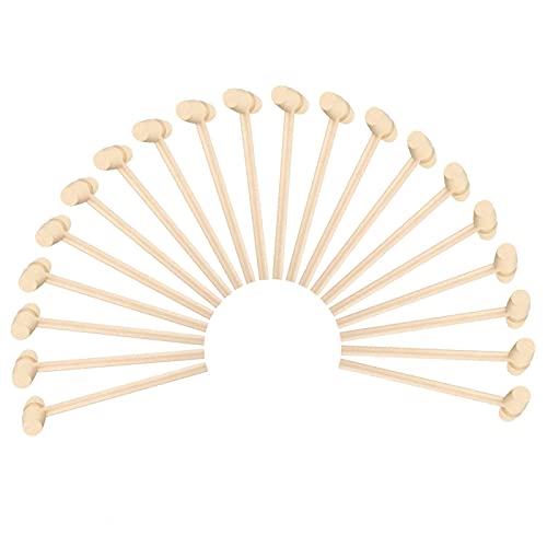 SUFUBAI Lot de 20 mini marteaux en bois dur naturel pour crabes et homards Cover