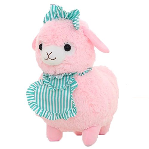 Dreamsy Peluches Barro Caballo de pie Peluche Siervo Peluche Ovejas Niños Muñeca Regalo de cumpleaños, Rosa 29cm / 11.4In