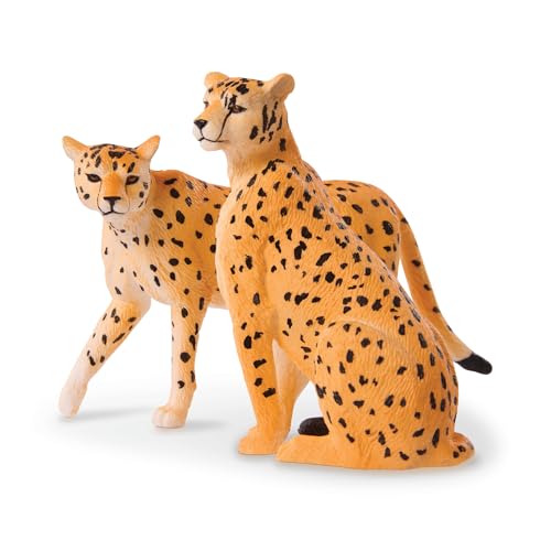 Terra by Battat ââ‚¬â€œ Cheetah Family - Miniature Cheetah Toy Animals for Kids 3-Years-Old & Up (4Pc), Brown/a (AN2820Z)
