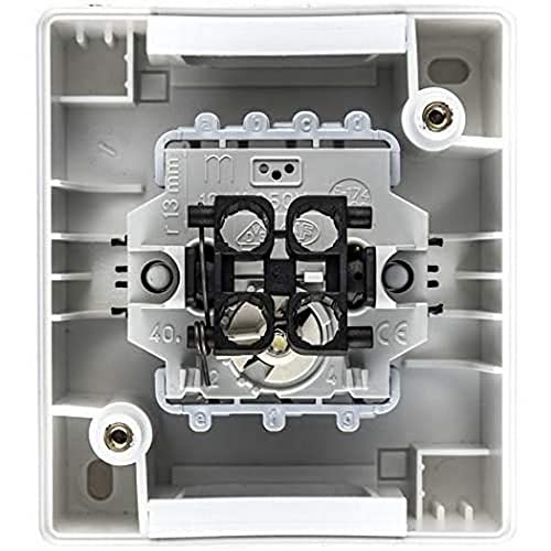 OPUS® RESIST Kontrollschalter Ausführung Heizung Notschalter, 2-polig, rote Linse, Farbe hellgrau/stahlblau