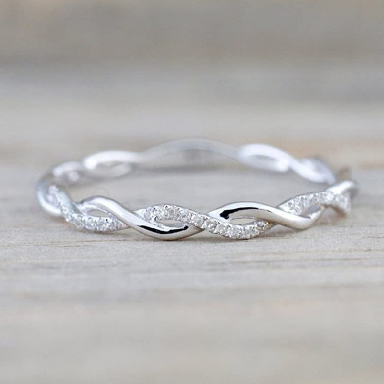 Amazon.com: Xiaomei Twist Ring for Women Fashion 925 Sterling