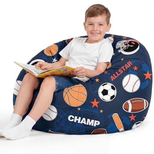 Boao 27 Inches Stuffed Animal Storage Bean Bag Cover, Balls, 1 Pc