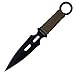 Whetstone Cutlery S-Force Kunai Knives - 12-Pack Black and Green Stainless-Steel Ninja Throwing Knife Set with Cord-Wrapped Handles and Carry Case