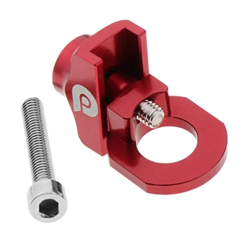 F Fityle Compact Alloy Bmx Chain Tensioners Adjusters Bicycle Chains Tension Adjusting Tool Anti-Rust Aluminum Alloy Folding Bikes Accessories - Red #TOP6