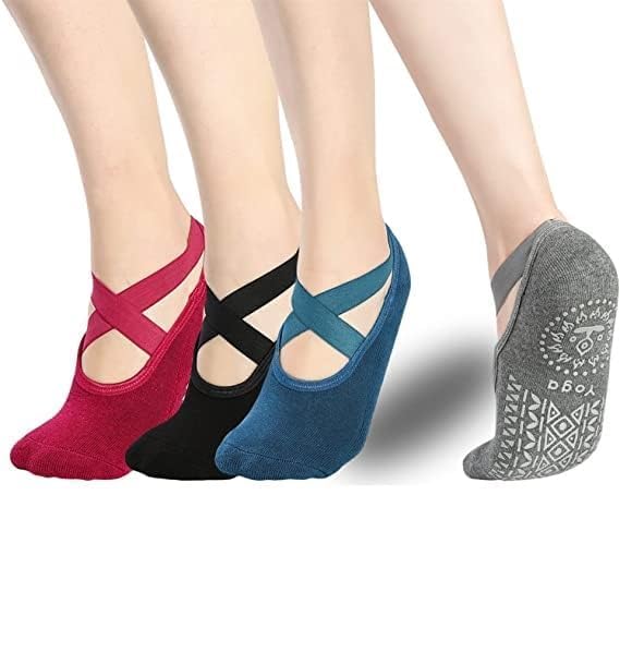 FLORISCA Yoga Socks for Women with Grips, Non-Slip Five Toe Socks for Pilates, Barre, Ballet, Fitness (Sada Yoga Sock Multi Color) FLORISCA Yoga Socks for Women with Grips, Non-Slip Five Toe Socks for Pilates, Barre, Ballet, Fitness (Sada Yoga Sock Multi Color)