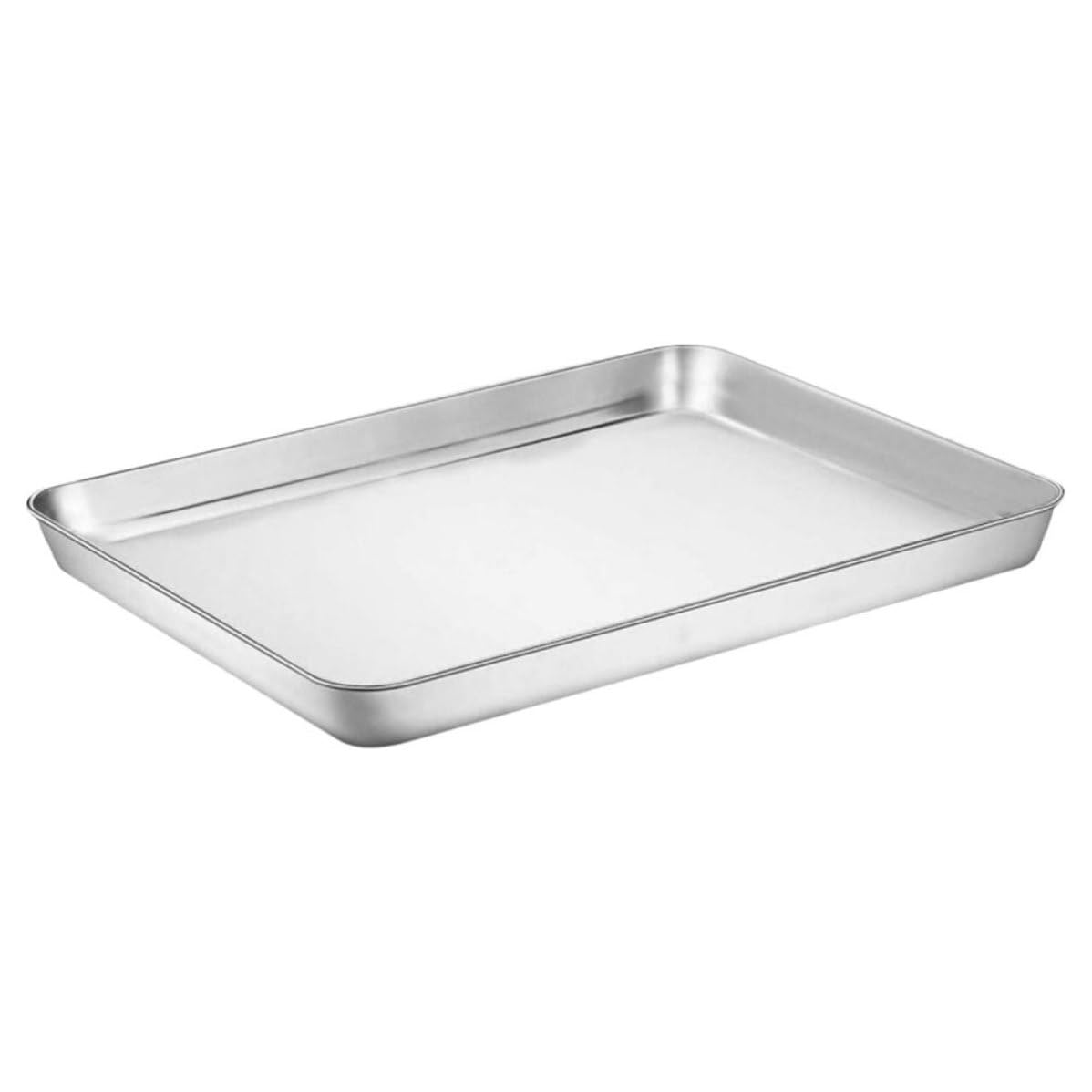 Bandeja para hornear de acero inoxidable con rápida conducción de calor duradera 1