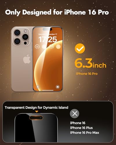 UNBREAKcable Privacy Screen Protector for iPhone 16 Pro, Full Coverage Shatterproof Tempered Glass [True 28°Anti Spy] [9H Hardness] [Easy Installation Frame] 2-Pack Private Screen for iPhone 16 Pro