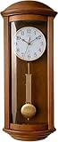 JVD NR-2220-23 Orologio a pendolo in legno da parete con movimento al quarzo radiocontrollato suoneria wenstminster