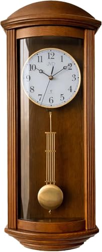 JVD NR-2220-23 Orologio a pendolo in legno da parete con movimento al quarzo radiocontrollato suoneria wenstminster