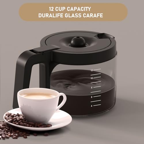 Image of 12-CUPS Coffee Maker Glass Carafe Replacement Compatible with Keurig K-Duo 5100 Single Serve K-Cup Pod & Carafe Coffee Maker, (NOT Fit K-Duo 5000 Essentials Model)