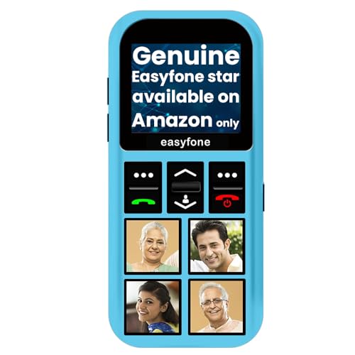 easyfone Star - Safety Device Cum Phone for Kids with SOS, GPS Tracking, Discreet Listening, Photo Dial, No Internet, 10 Days Battery Backup, Parental Control by Seniorworld