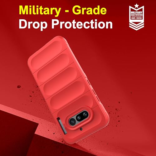 Image of Zapcase Back Case Cover for Nothing Phone (4a) | Compatible for Nothing Phone (4a) Back Cover | Liquid Silicon Magic Case with Camera Protection | Red