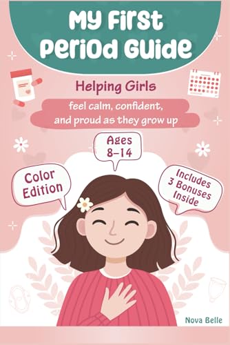 MY FIRST PERIOD GUIDE: Learn all about your body, cycle, and emotions through a fun supportive approach that helps girls feel confident, prepared, and proud as they grow up.