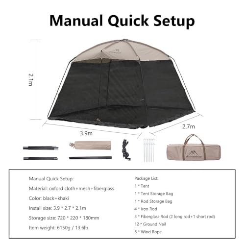 Carpa para camping con sombra solar, gran espacio miniatura 3