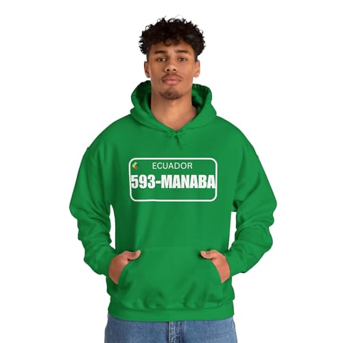 Sweatshirt Ecuador Manaba pull à capuche vert unisexe souvenir équatorien