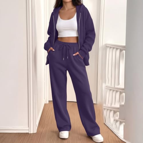 SdGgsgv Sweat Sets Women Zip Up Jacket Joggers Pants Workout Track Suits - image 5