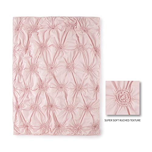 Levtex Baby Willow Gold Dot Pink 5 Piece Toddler Bedding Set,Kids Bedding - Reversible Quilt, Fitted Sheet, Flat Sheet, Pillowcase, Decorative Pillow #TOP1