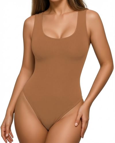 Image of Mangopop Women' Surplice Ruched Plunge Neck Deep-V Long Sleeve Bodysuit Jumpsuits